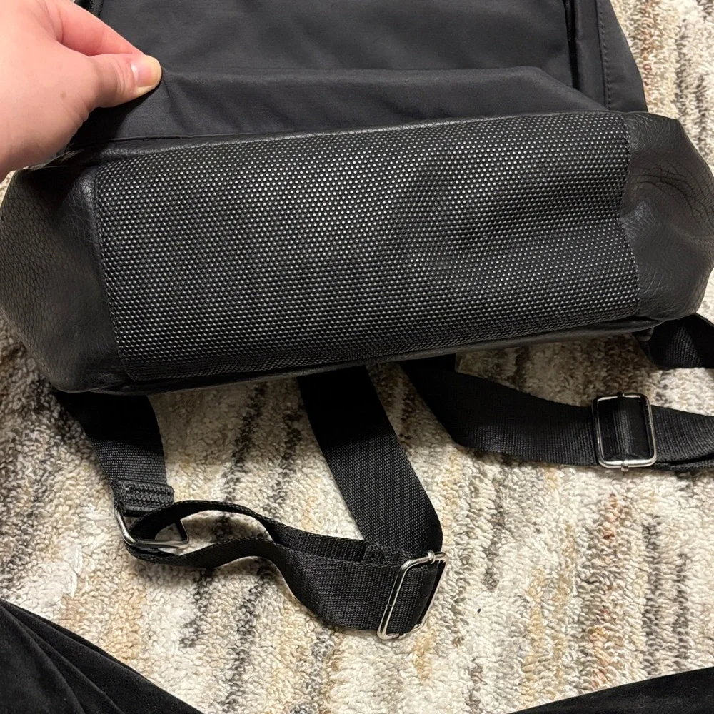 Calvin Klein Black Men's Backpack with Textured Front Flap